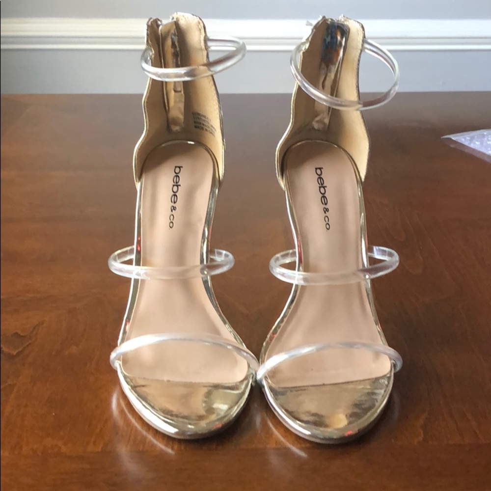 Bebe gold shoes